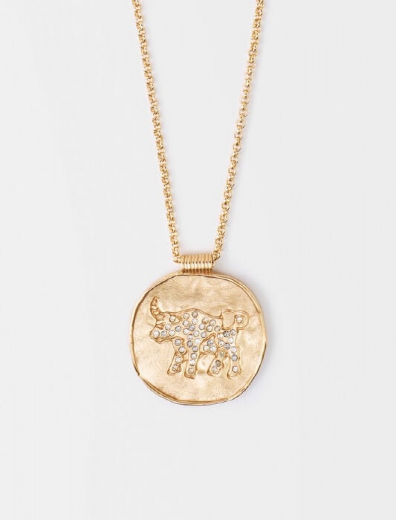 Maje Zodiac Medal Sieraden Dames Goud | THSYFBK-04